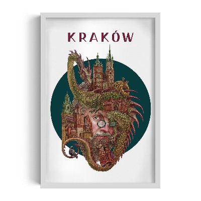 Obraz w białej ramce Kraków