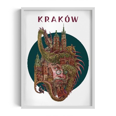 Obraz w białej ramce Kraków