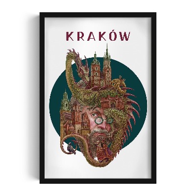 Obraz w czarnej ramce Kraków