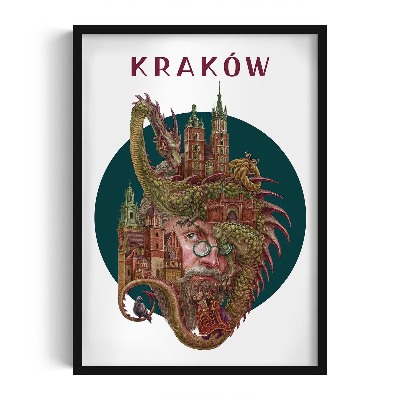 Obraz w czarnej ramce Kraków