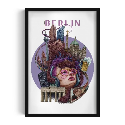 Obraz w czarnej ramce Berlin