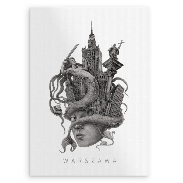 Obraz bez ramki Warszawa Czarno-białe