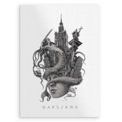 Obraz bez ramki Warszawa Czarno-białe