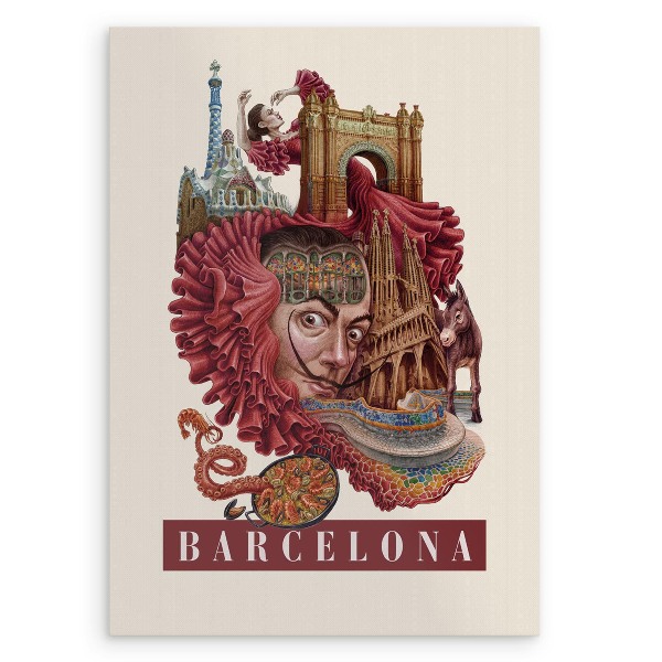 Obraz bez ramki Barcelona Vintage