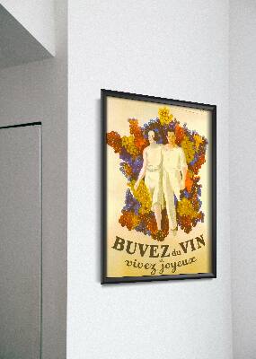Plakat retro do salonu Francuskie wino plakat wina Decor