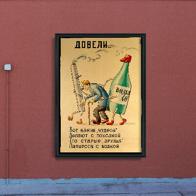 Plakat do pokoju Radziecki plakat antyalkoholowy
