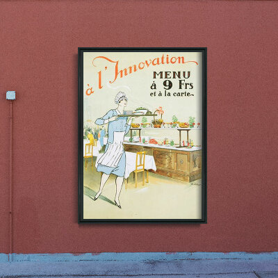 Retro plakat Restauracja L'Innovation Brussels