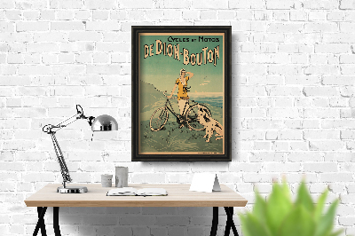 Plakaty w stylu retro Rower Dion Bouton