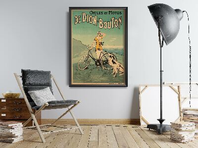 Plakaty w stylu retro Rower Dion Bouton
