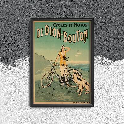 Plakaty w stylu retro Rower Dion Bouton