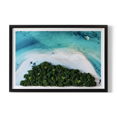 Obraz z mchu Lazurowa plaża