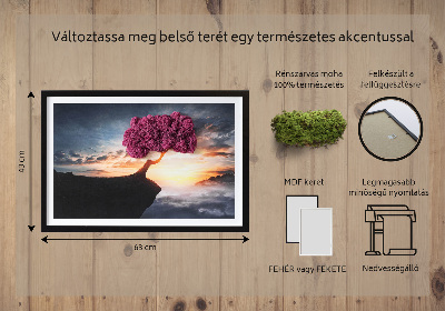 Obraz z mchem Drzewo nad przepaścią