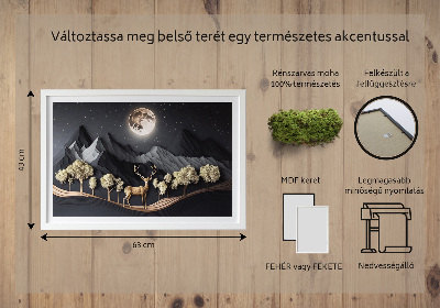 Obraz mech Jeleń w czasie pełni księżyca