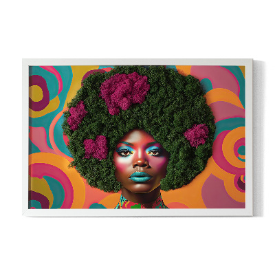 Obraz z mchem Kobieta z afro