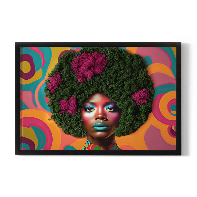 Obraz z mchem Kobieta z afro