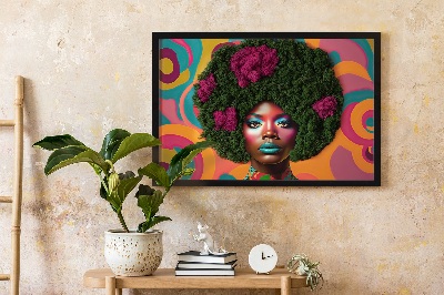 Obraz z mchem Kobieta z afro