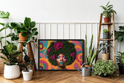 Obraz z mchem Kobieta z afro