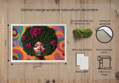 Obraz z mchem Kobieta z afro