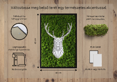 Obraz z mchu Geometryczny jeleń