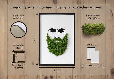 Obraz z mchem Hipster z brodą