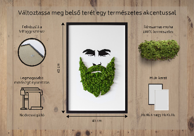 Obraz z mchem Hipster z brodą