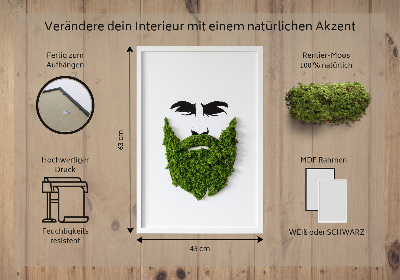 Obraz z mchem Hipster z brodą