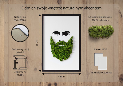 Obraz z mchem Hipster z brodą