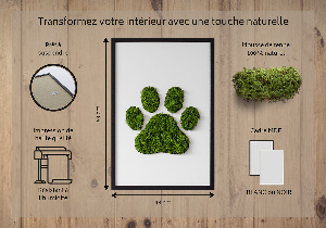 Obraz z motywem mchu z odciskiem łapy