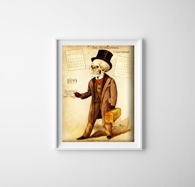 Plakat vintage Kalendarz Antikamnia