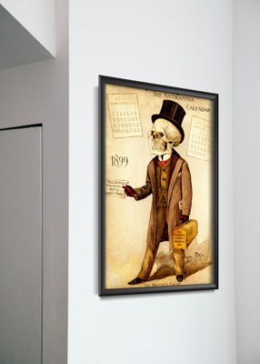 Plakat vintage Kalendarz Antikamnia