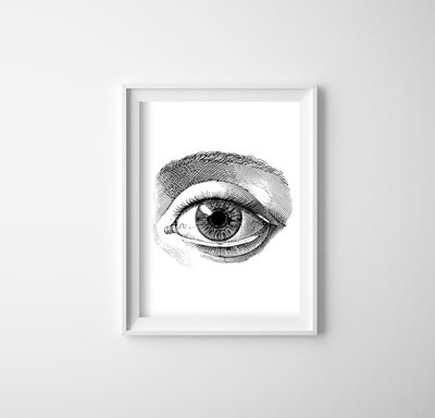 Plakat retro Anatomia oka