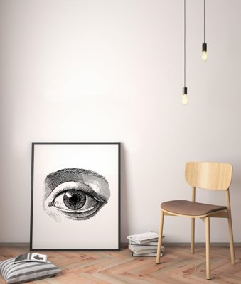Plakat retro Anatomia oka