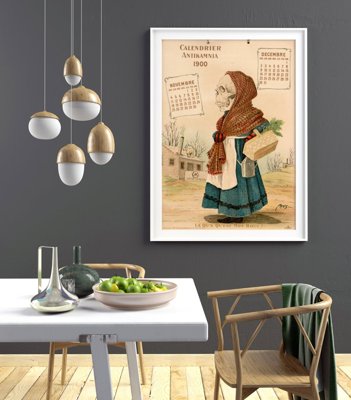 Retro plakat Kalendarz medyczny Antikamnia