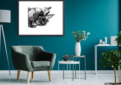 Plakat na ścianę Anatomiczne nadruki Usta języka