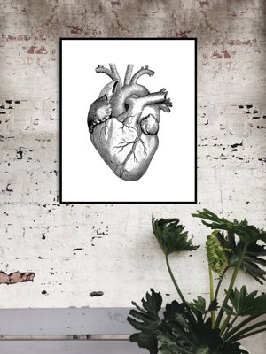 Plakat retro Serce