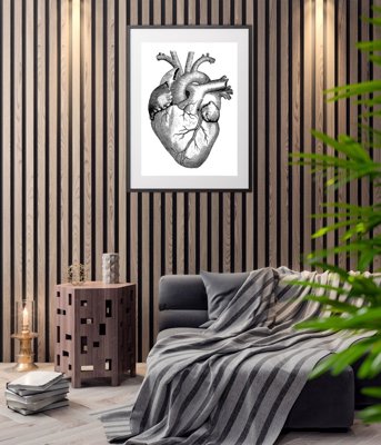 Plakat retro Serce