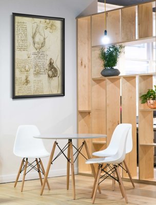 Plakat w stylu retro Da Vinci Print Układ rozrodczy męski i żeński