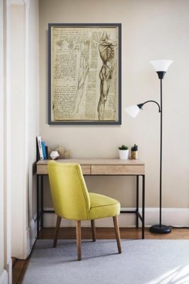 Plakat w stylu retro Da Vinci Mięśnie nóg
