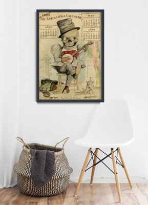 Plakat retro do salonu Kalendarz Antikamnia