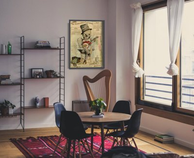 Plakat retro do salonu Kalendarz Antikamnia