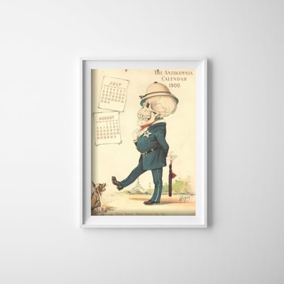 Plakat vintage do salonu Kalendarz Antikamnia
