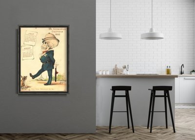 Plakat vintage do salonu Kalendarz Antikamnia