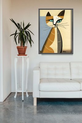 Plakat vintage Kot autorstwa Tomoo Inagaki