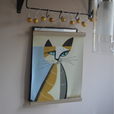 Plakat vintage Kot autorstwa Tomoo Inagaki