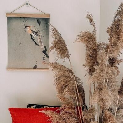 Plakat w stylu vintage Ptak i pająk na gałęzi autorstwa Ohary Koson