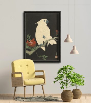 Plakat w stylu retro Papuga autorstwa Ohary Koson
