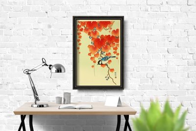 Plakat retro do salonu Ptak autorstwa Ohary Koson