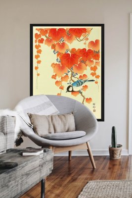 Plakat retro do salonu Ptak autorstwa Ohary Koson