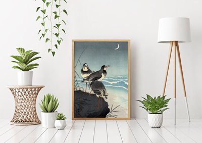 Plakat do pokoju Fale i półksiężyc Ohara Koson Ukiyo