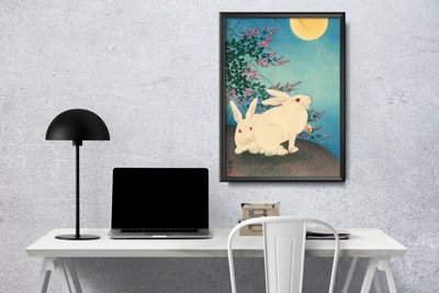 Plakat retro Plakat Ohara Koson Rabbit Ukiyo-e Vintage